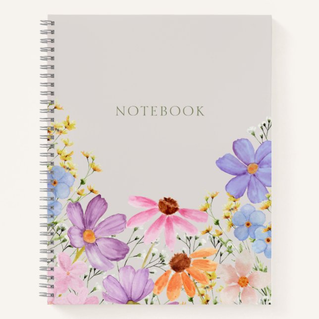 Summer Blossom Floral Notebook (Front)