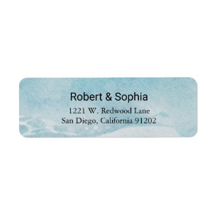Summer Blue Beach Return Address Label