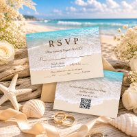 Summer Blue Ocean Waves Tropical Beach Wedding
