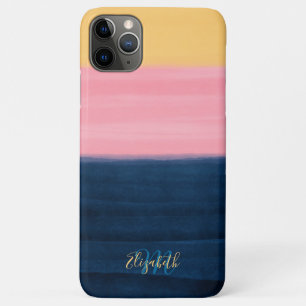 Summer Blue Pink Yellow Strokes Stripes Paint iPhone 11 Pro Max Case