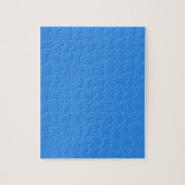 Summer Blue Simple One Colour Challenging Jigsaw Puzzle (Vertical)