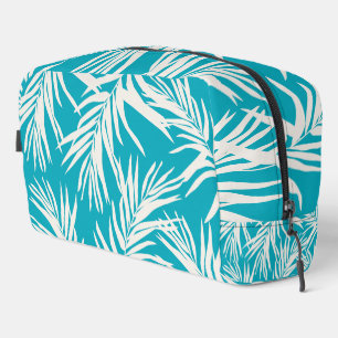 Summer Blue Tropical Leaves  Beach Home Decor Dopp Kit