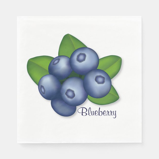 Summer Blueberry Party Napkin (Front)