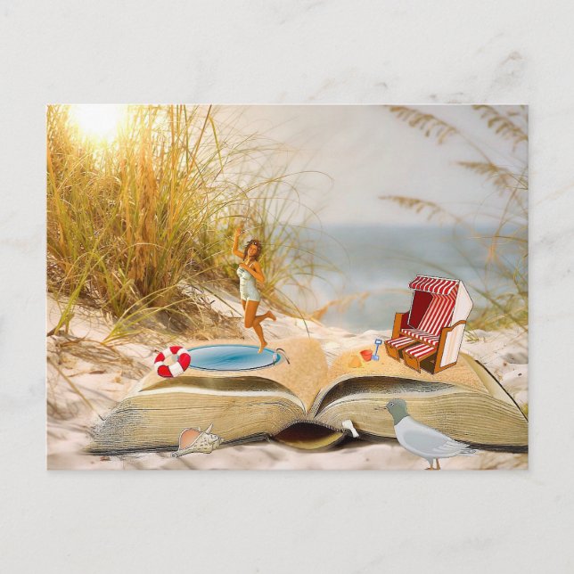 Summer Books - Customise Me! Postcard (Front)