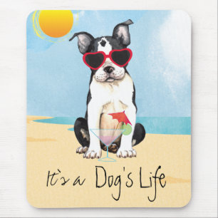 Summer Boston Terrier Mouse Pad