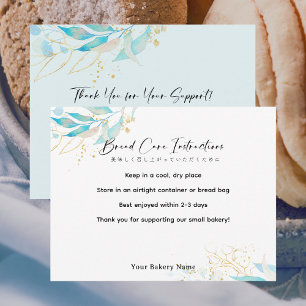 Summer Botanical Farmers Market Bread Care Thank You Card