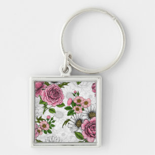 Summer bouquets key ring