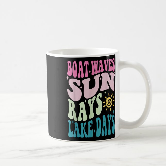 Summer Break Boat Wave Sun Rays Aint Nothing Like  Coffee Mug (Right)