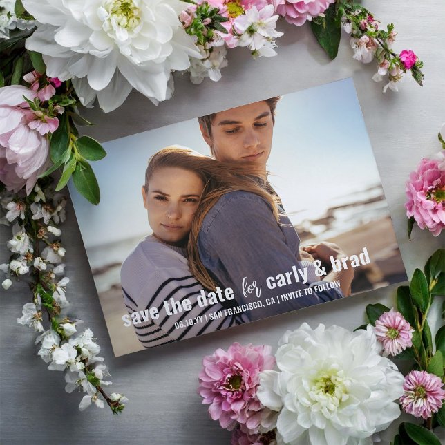 Summer Break Photo Wedding Save the Date Postcard (Creator Uploaded)