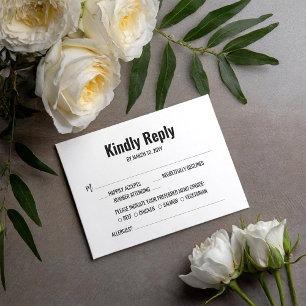 Summer Break Wedding RSVP Card