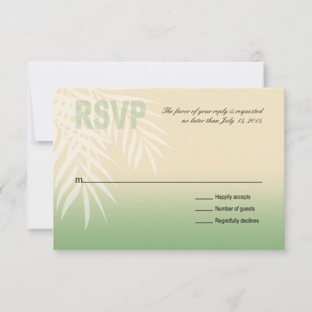 Summer Breeze Beach RSVP | jade Card (Front)