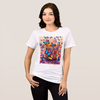"Summer Breeze Butterfly T-Shirts" Tri-Blend Shirt