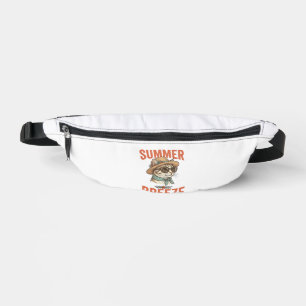 Summer Breeze Cat Vintage Engraving Shirt Design_1 Bum Bags