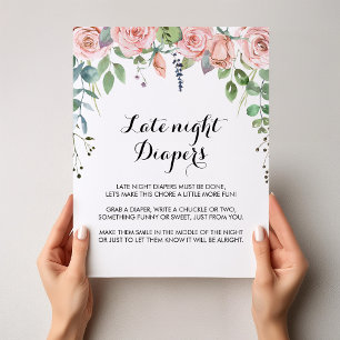 Summer Breeze Floral Late Night Diaper Sign