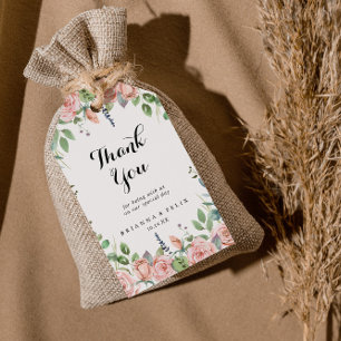 Summer Breeze Floral Wedding Thank You Gift Tags