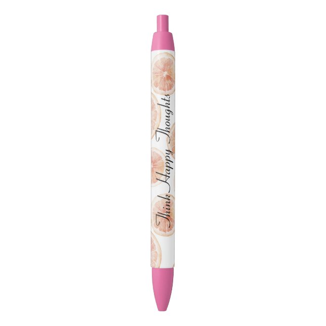 Summer Breeze Grapefruit   Black Ink Pen (Front Vertical)