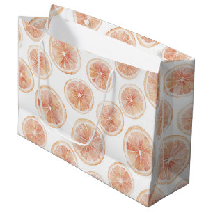 Summer Breeze Grapefruit Peach Birthday Large Gift Bag