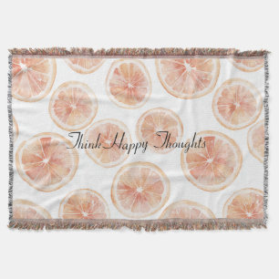Summer Breeze Grapefruit Throw Blanket