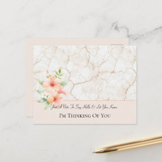 Summer Breeze Hibiscus Flowers Thinking of You Postcard