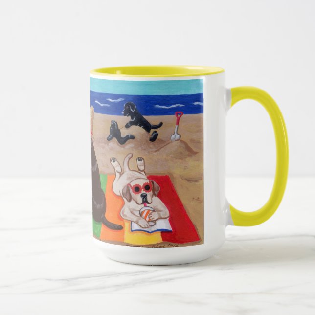 Summer Breeze Labradors Painting Mug (Right)