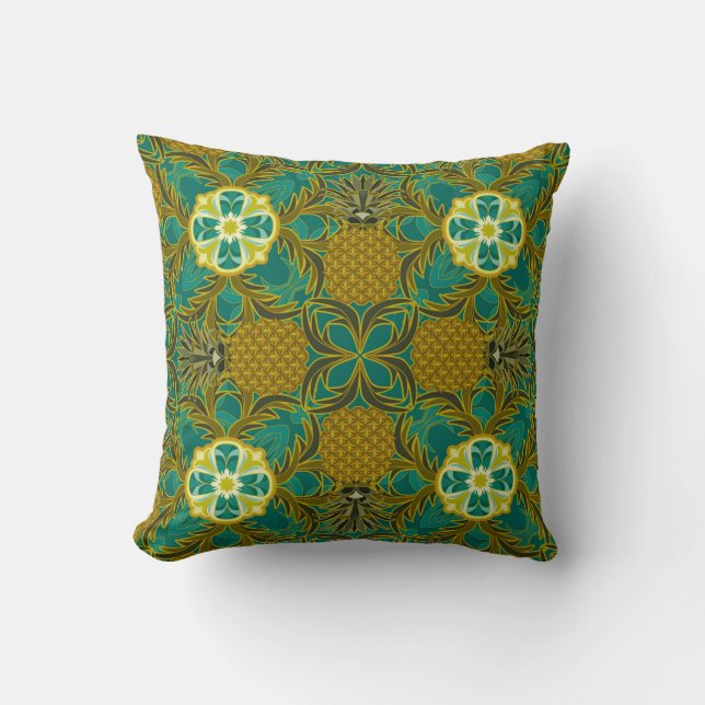 Summer Breeze Pineapple Pillow (Front)
