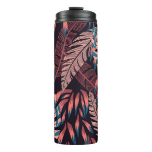 Summer bright seamless background with colourful t thermal tumbler