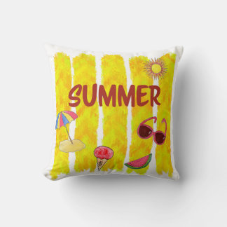 Summer, Brushstroke Design Cushion