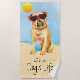 Summer Brussels Griffon Beach Towel