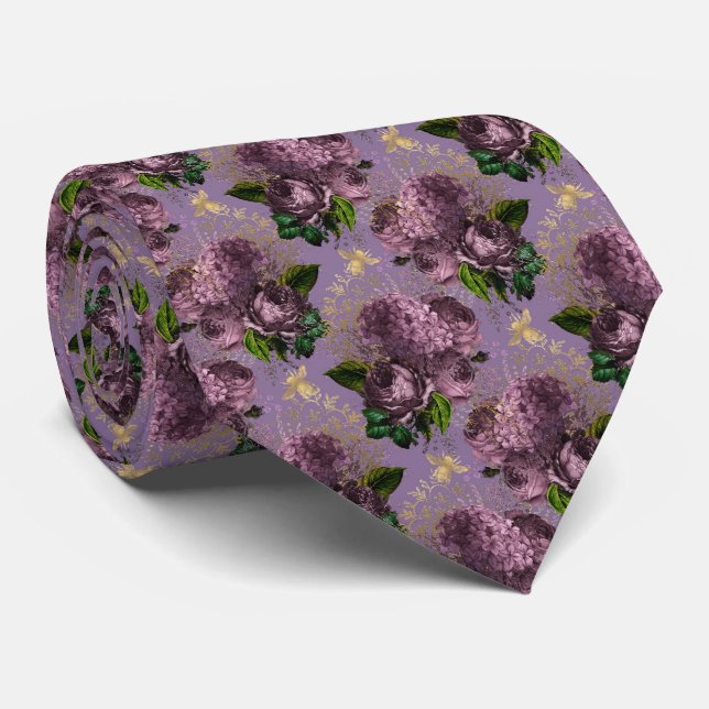 Summer Bumble Bee Neck Tie (Rolled)