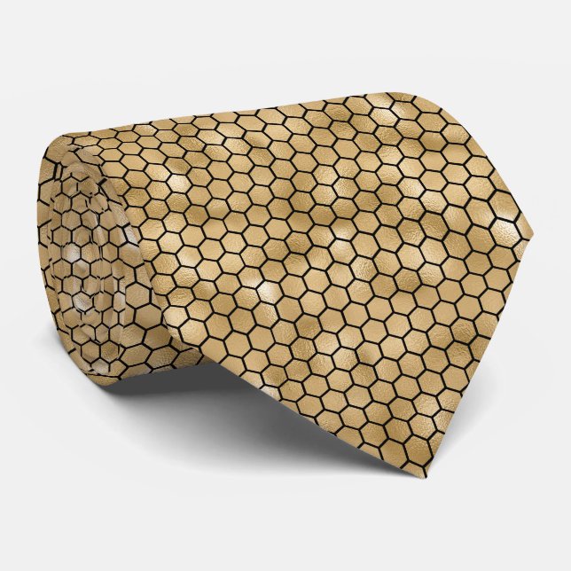 Summer Bumble Bee Neck Tie (Rolled)