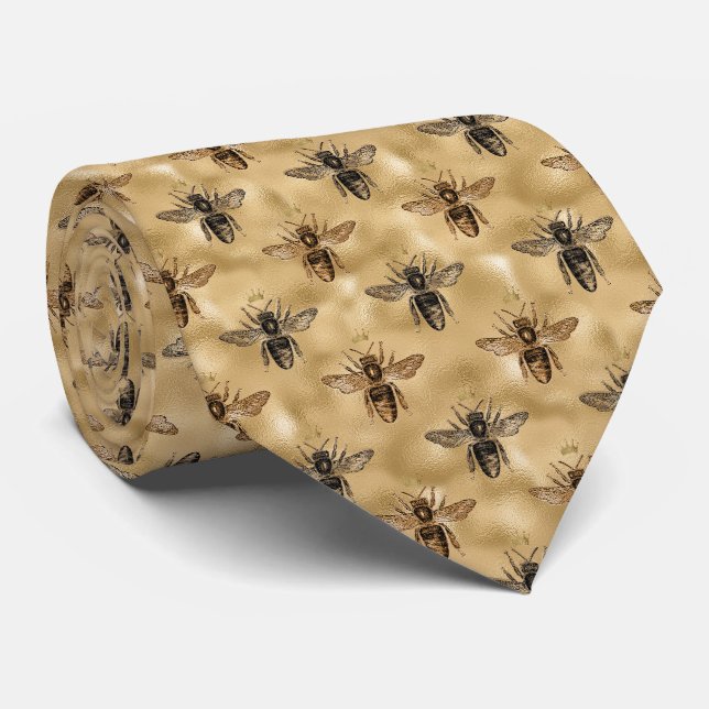 Summer Bumble Bee Neck Tie (Rolled)