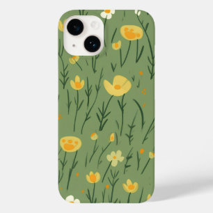 Summer Buttercups On Green Case-Mate iPhone 14 Case