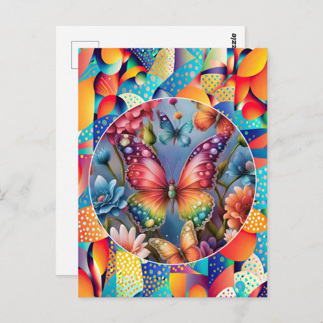 Summer Butterflies  Postcard (Front/Back)