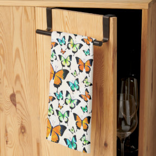 Summer butterflies tea towel