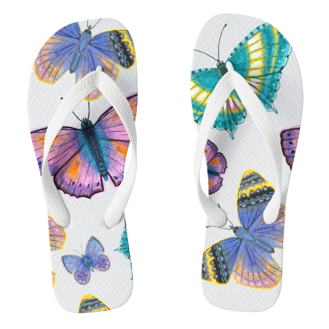 Summer Butterflies Thongs (Footbed)