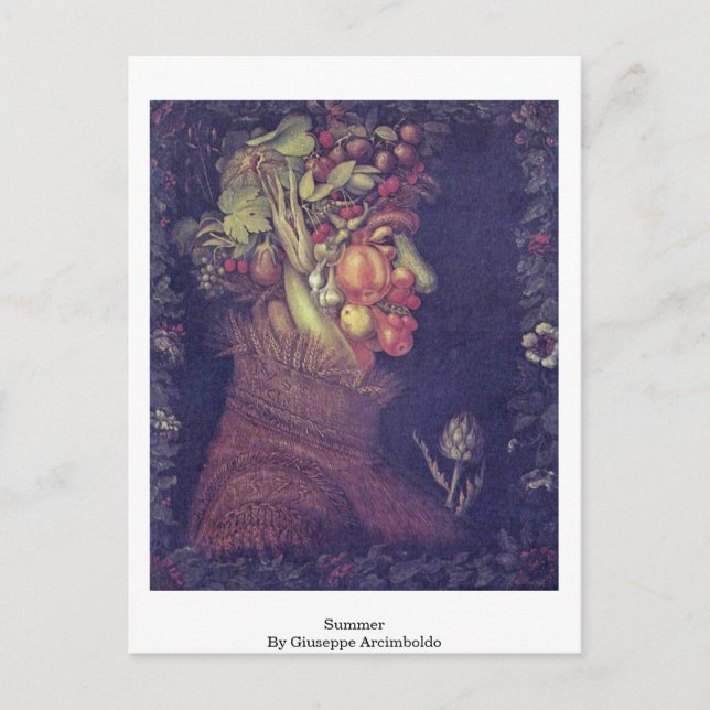 Summer By Giuseppe Arcimboldo Postcard (Front)