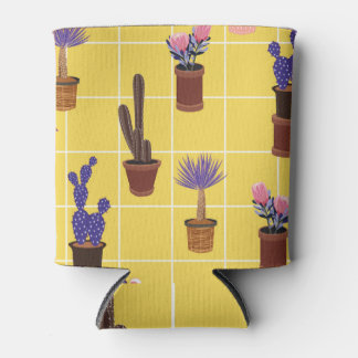 Summer Cactus: Window Line Pattern Can Cooler