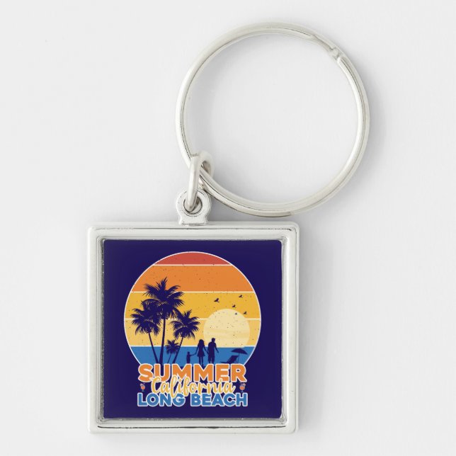 Summer California Long Beach-66594 Key Ring (Front)