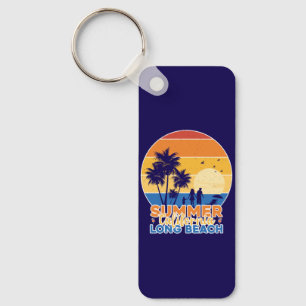 Summer California Long Beach-66594 Key Ring