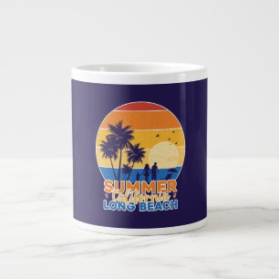 Summer California Long Beach-66594 Large Coffee Mug