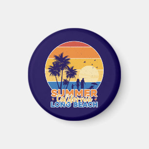 Summer California Long Beach-66594 Magnet