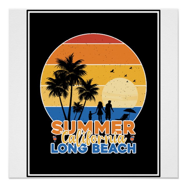 Summer California Long Beach-66594 Poster (Front)