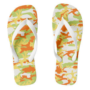 Summer Camo Pattern Thongs
