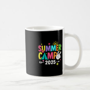 Summer Camp 2025 Camping Campfire Summer Vacation Coffee Mug
