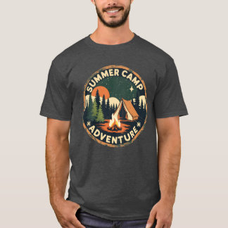 Summer Camp Adventure Emblem friend T-Shirt