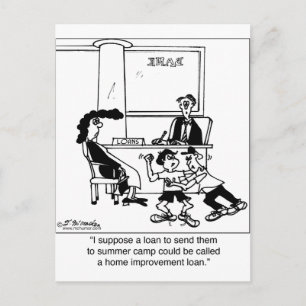 Summer Camp As Home Improvement Loan Postcard