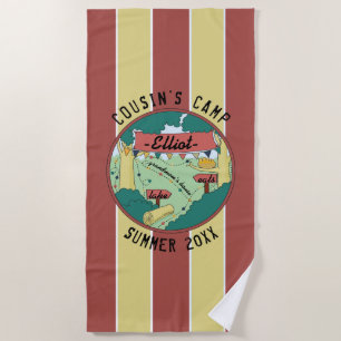 Summer Camp Beach Towel Personalise