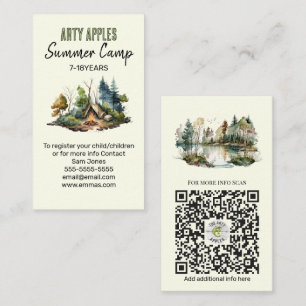 Summer Camp Business Card - woodland Design