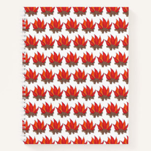 Summer Camp Campfire Toasted Marshmallow Fire Notebook