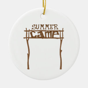 Summer Camp Ceramic Ornament